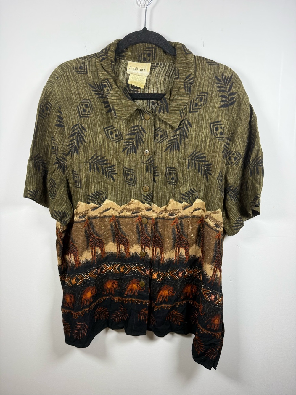 TRADITION | Vintage Retro Men’s Safari Shirt 24” P2P Size L/XL
